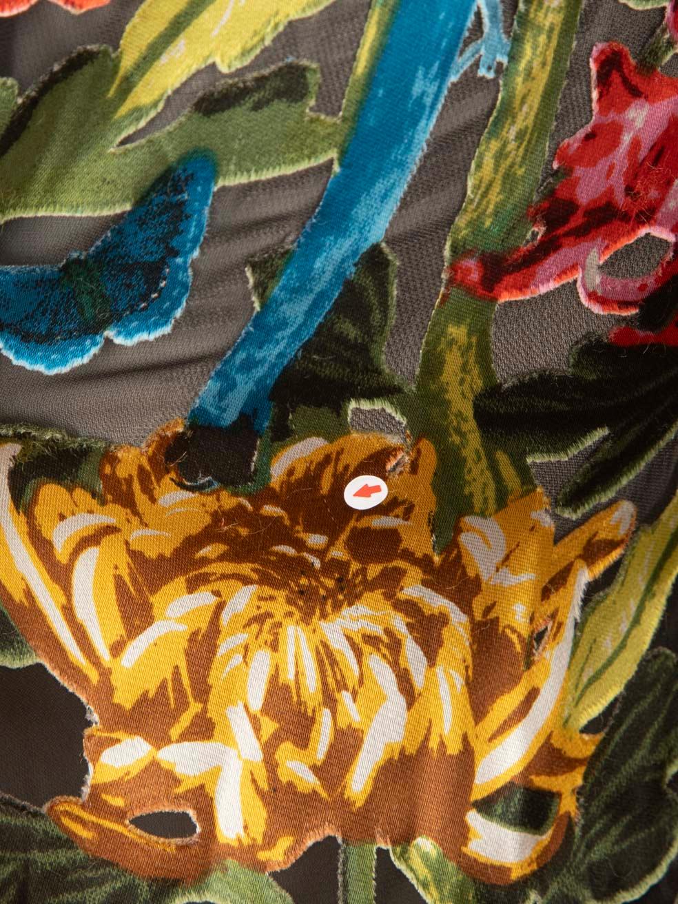 Alice + Olivia Floral Pattern Sheer Blouse Size XS For Sale 1