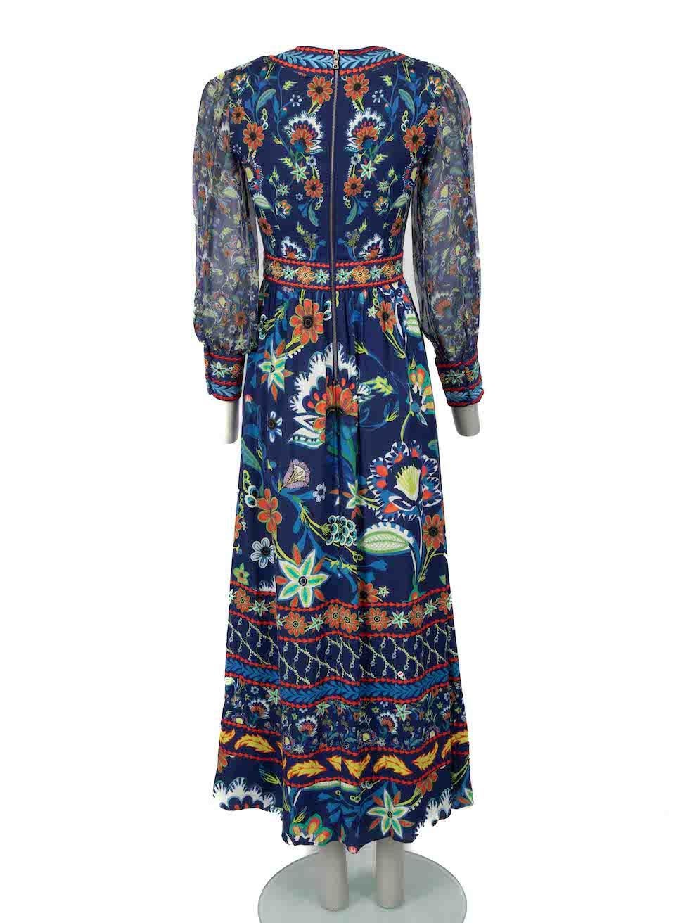 Alice + Olivia Floral Patterned Maxi Dress Size XXS In Excellent Condition In London, GB