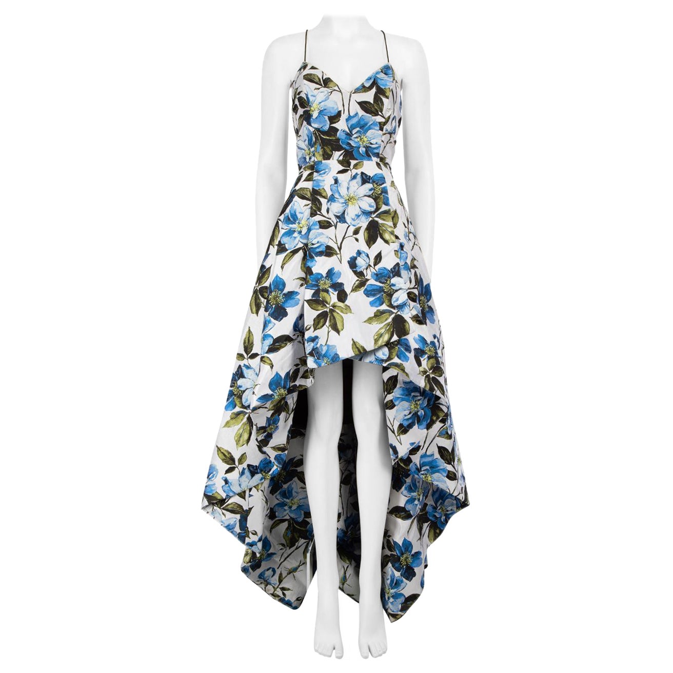 Alice + Olivia Floral V-Neck High Low Hem Dress Size S