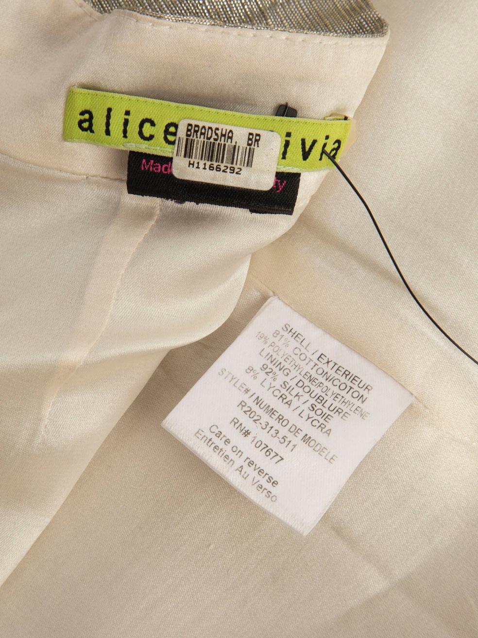Alice + Olivia Mini jupe métallisée or Taille S Excellent état - En vente à London, GB