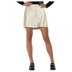Alice + Olivia Gold Metallic Mini Skirt Size S