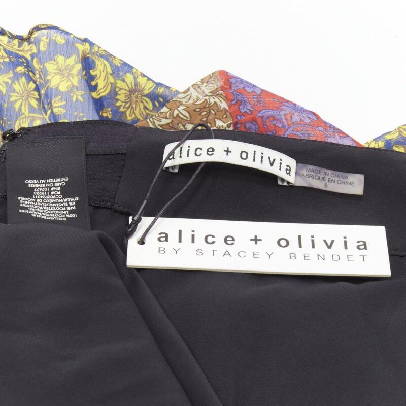 ALICE OLIVIA Jasmine Stripe multi paisley pleated long skirt US6 M For Sale 4