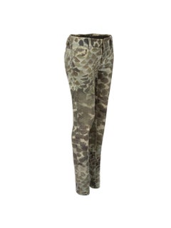 Alice + Olivia Khaki Denim Abstract Printed Skinny Jeans Size XS