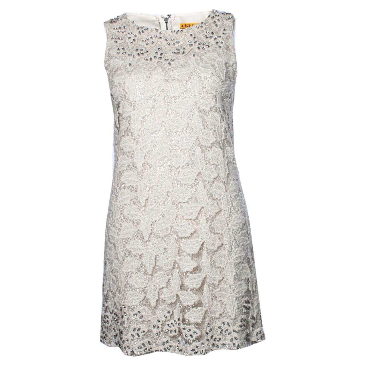 Alice & Olivia, lace dress with embellishing crystals