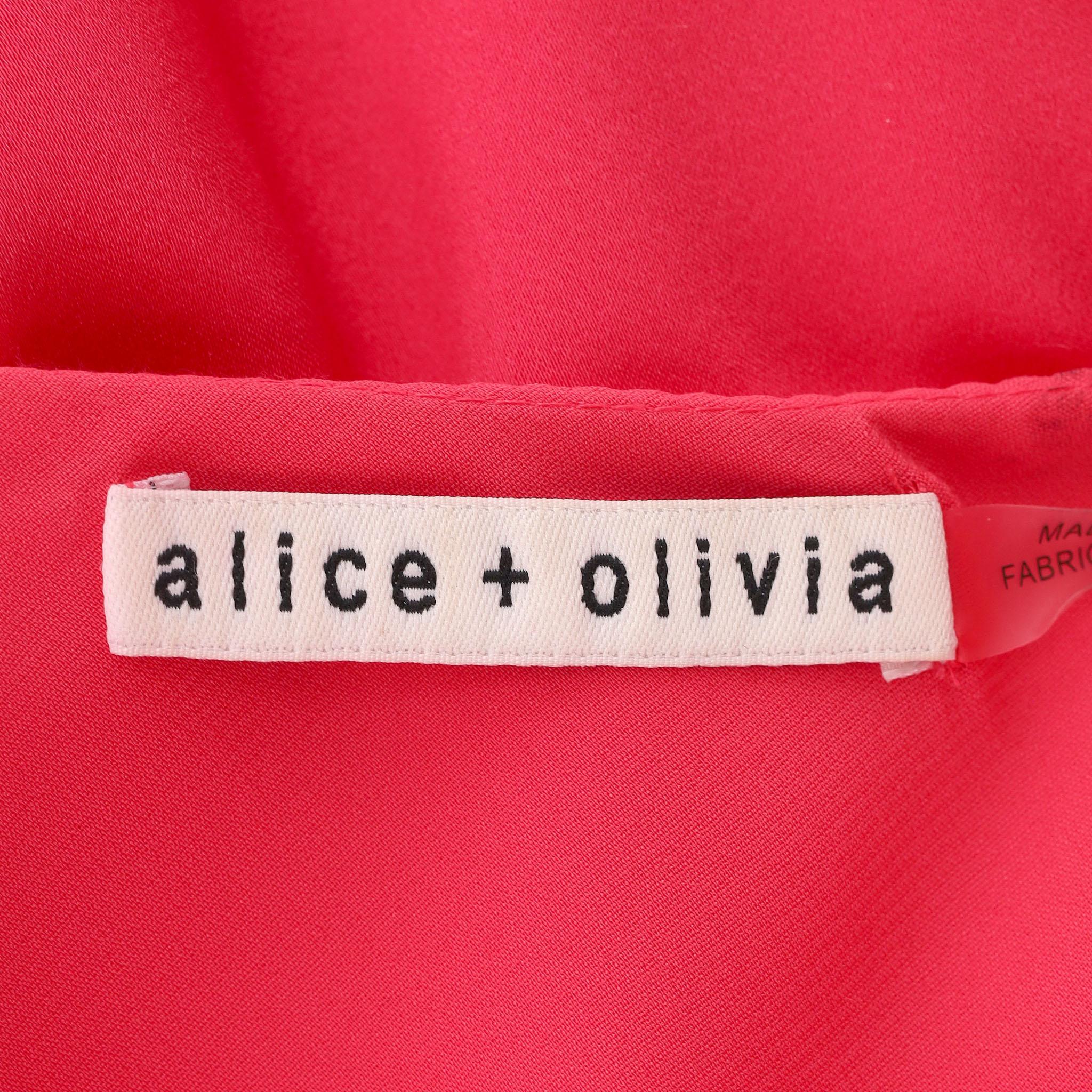 Donna Alice + Olivia - Vestito monospalla in seta increspato in vendita