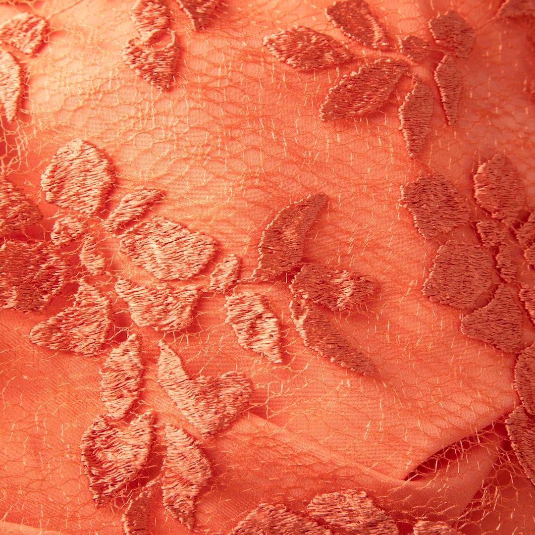 Orange Alice + Olivia - Robe en maille florale orange - Taille XS en vente