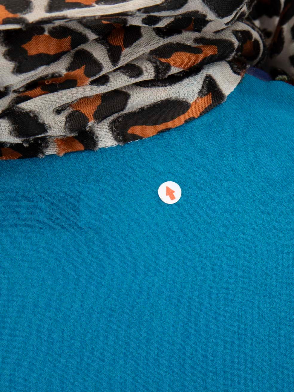 Alice + Olivia Patterned Sheer Short Sleeve Shirt Size XS 1