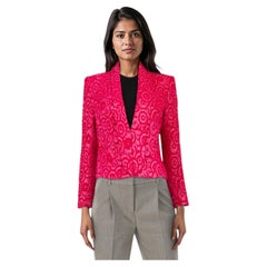 Alice + Olivia Pink Swirl Pattern Jacket Size L