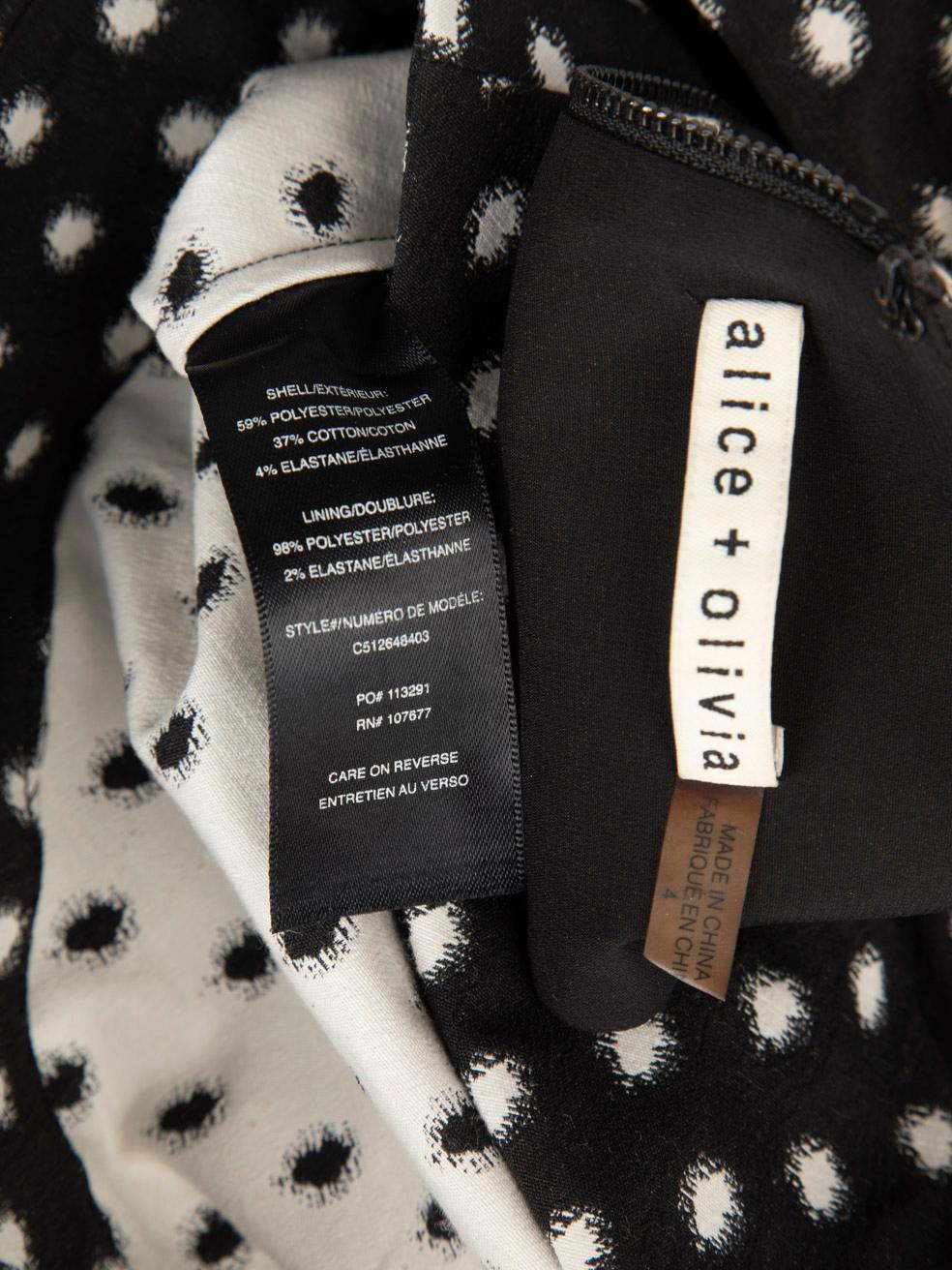 Alice + Olivia Polkadot V-Neck Sleeveless Size S In Good Condition In London, GB