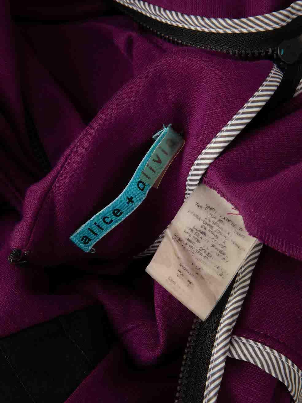 Alice + Olivia Mini robe à péplum violet Taille S en vente 1