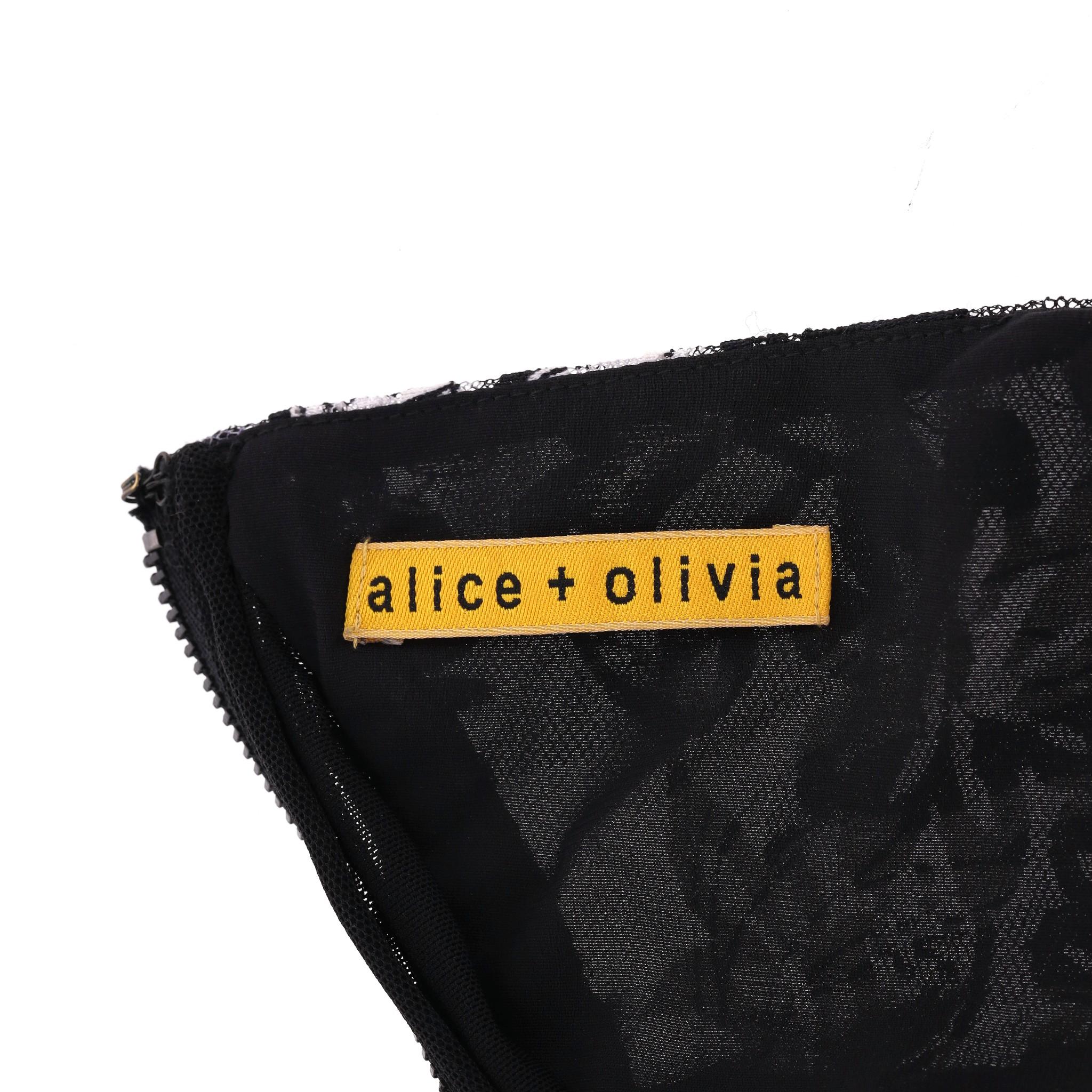 Alice + Olivia Rose Print Mesh Dress 1
