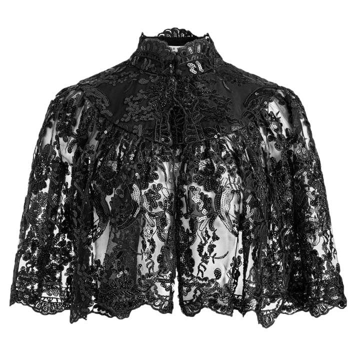 Alice + Olivia Sequin
Bead Embellished Lace Capelet