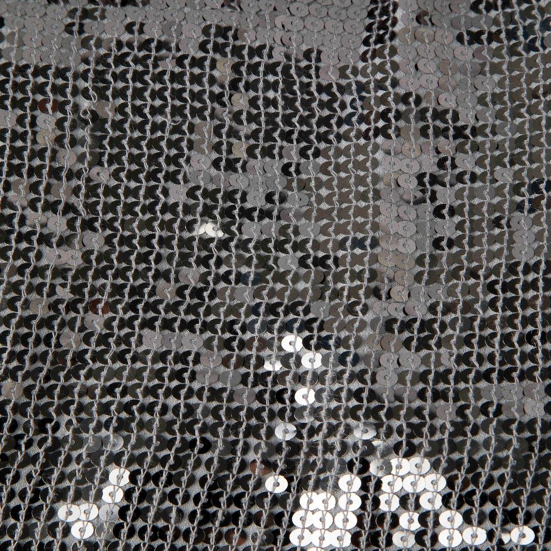 Women's Alice + Olivia Silver Sequinned Long Blazer Size S For Sale