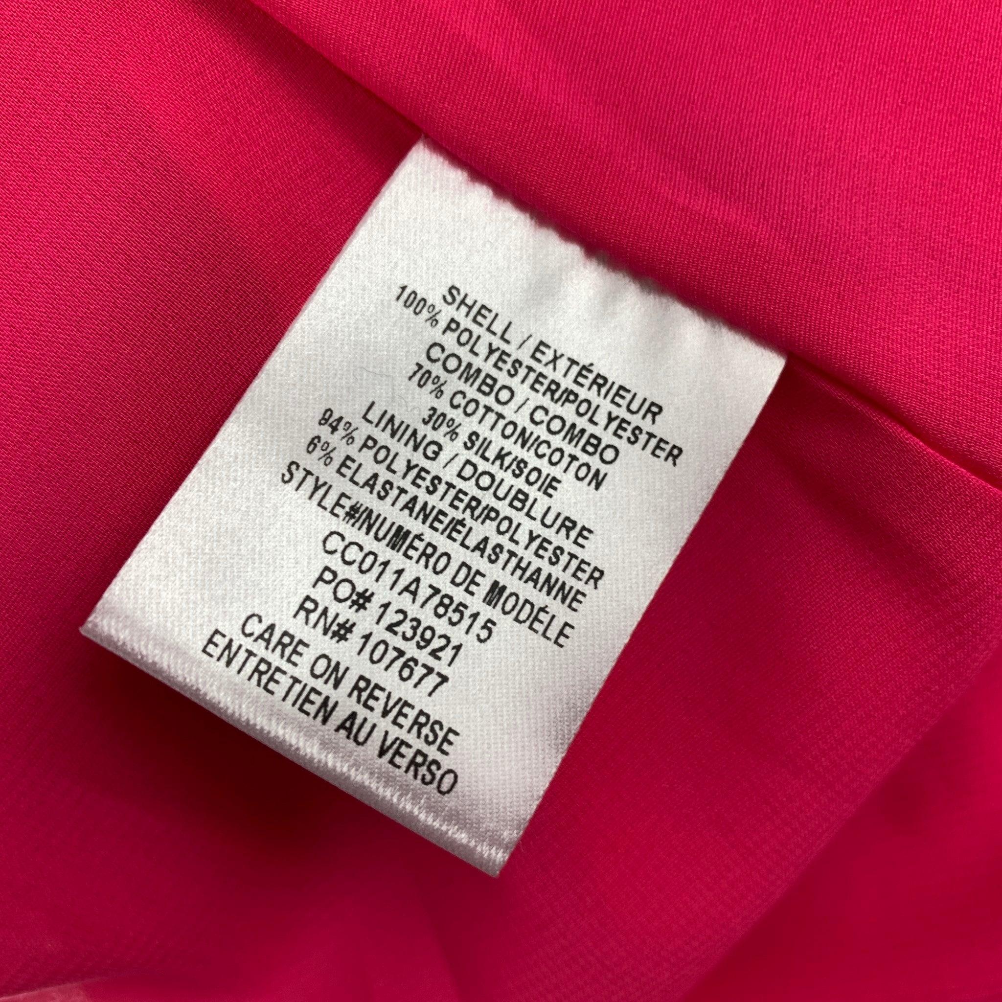 Women's ALICE + OLIVIA Size 10 Pink Polyester Lurex A-Line Dress