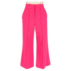 ALICE + OLIVIA Size 2 Pink Polyester Cropped Dress Pants