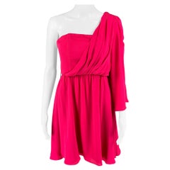 ALICE + OLIVIA Taille 2 - Robe asymétrique en soie rose