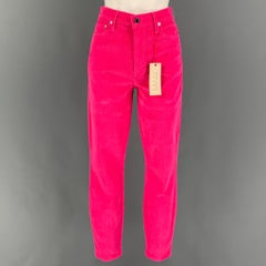 ALICE + OLIVIA Size 26 Pink Cotton Corduroy Jean Cut Casual Pants