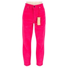 ALICE + OLIVIA Size 28 Pink Cotton Corduroy Jean Cut Casual Pants