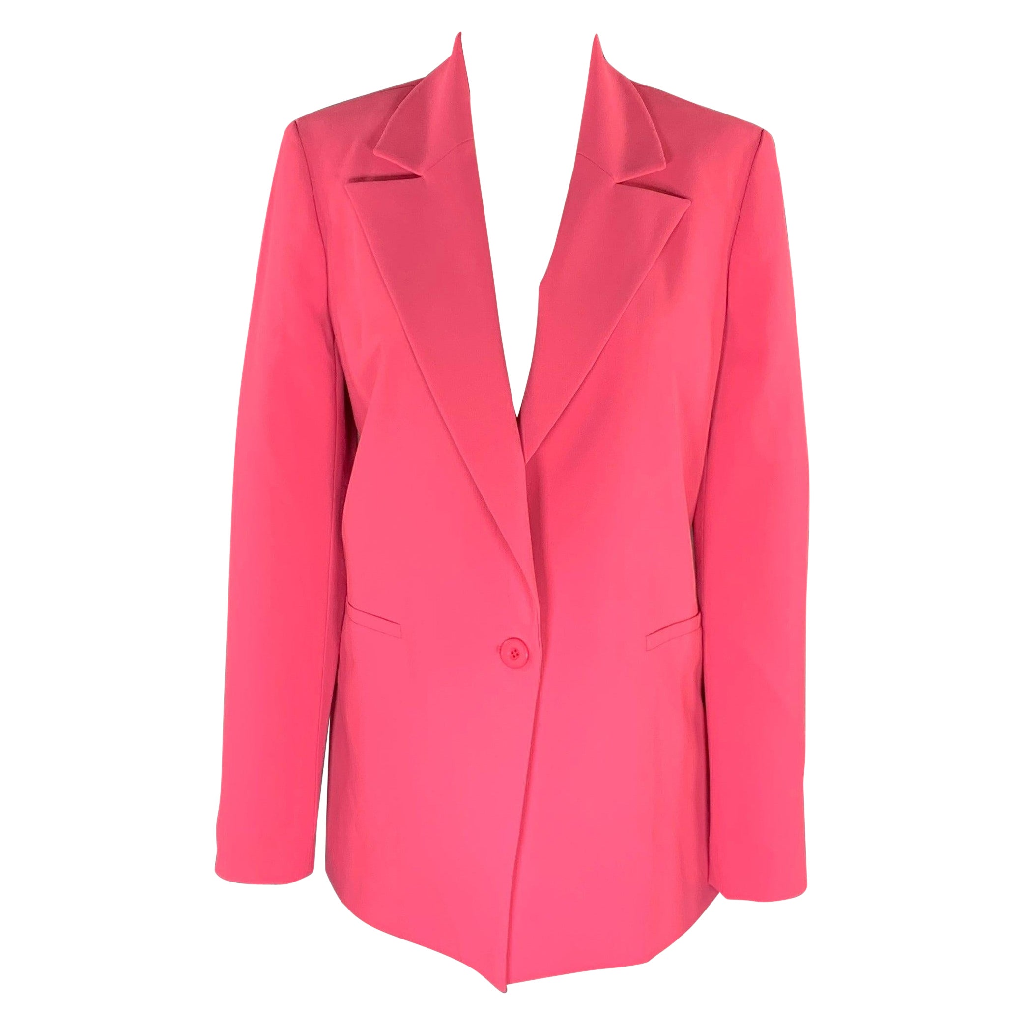 ALICE + OLIVIA Taille 4 Veste à revers en polyester rose en vente