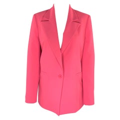 ALICE + OLIVIA Size 4 Pink Polyester Peak Lapel Jacket