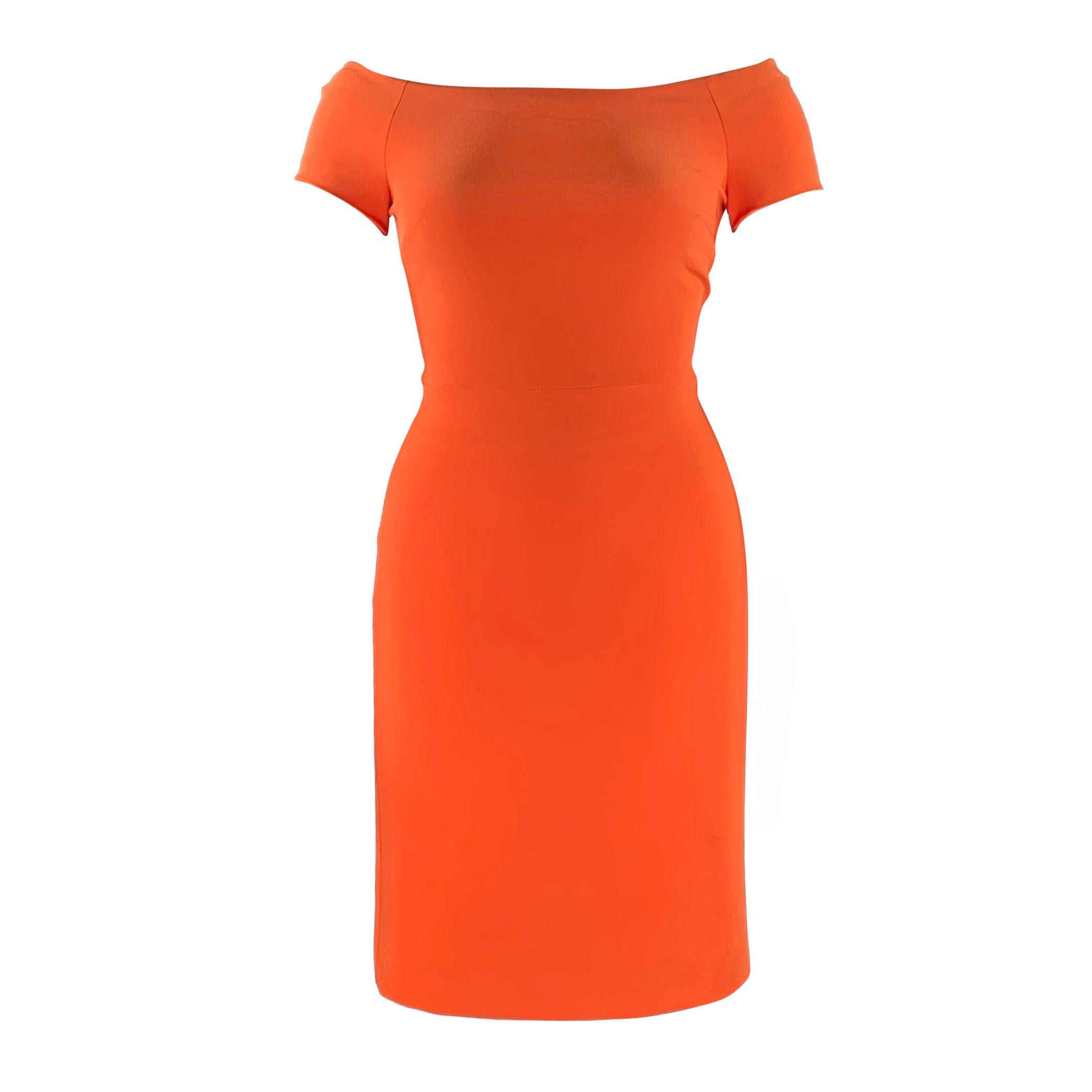 ALICE + OLIVIA Taille 8 Robe fourreau longueur genou en polyester acétate orange