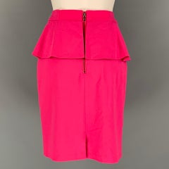 ALICE + OLIVIA Size 8 Pink Polyester Blend Solid Shift Skirt