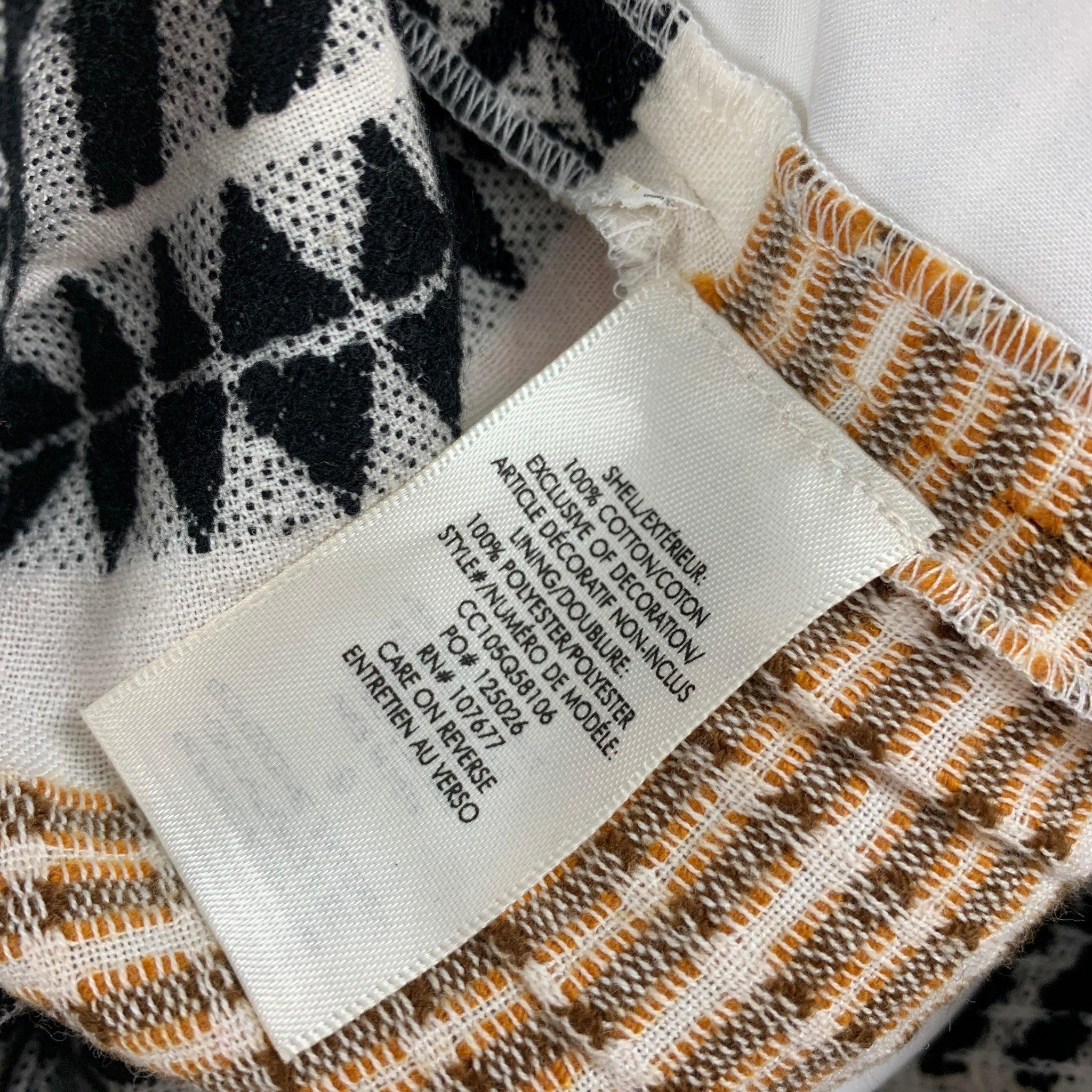 ALICE + OLIVIA Size S Multi-Color Cotton Woven Elastic Waistband Casual Pants In Good Condition For Sale In San Francisco, CA