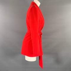 ALICE + OLIVIA Size S Red Polyester Shawl Collar Jacket (Outdoor)