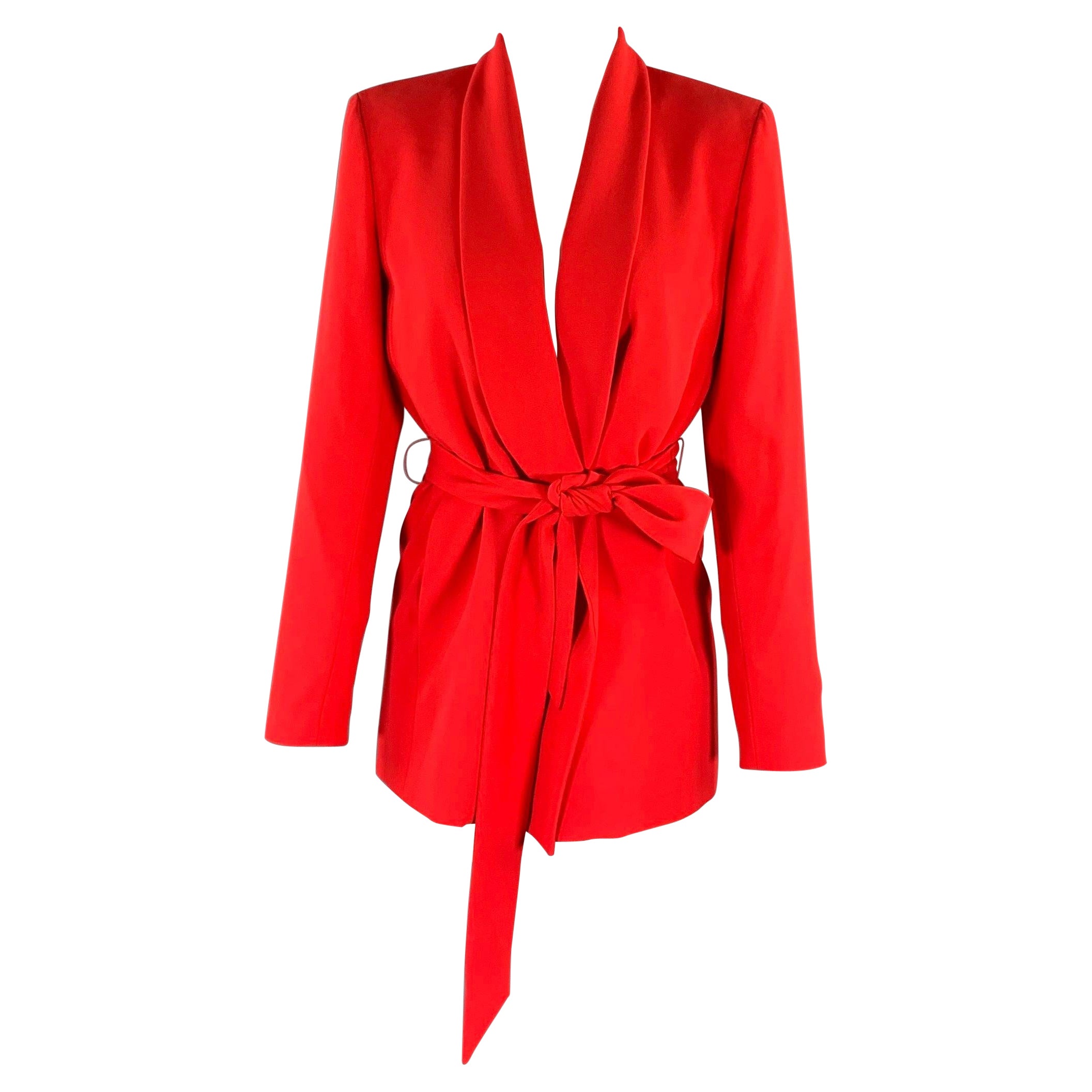 ALICE + OLIVIA Größe S Rote Polyester-Schalkragen-Jacke (Outdoor)