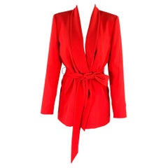 ALICE + OLIVIA Size S Red Polyester Shawl Collar Jacket (Outdoor)