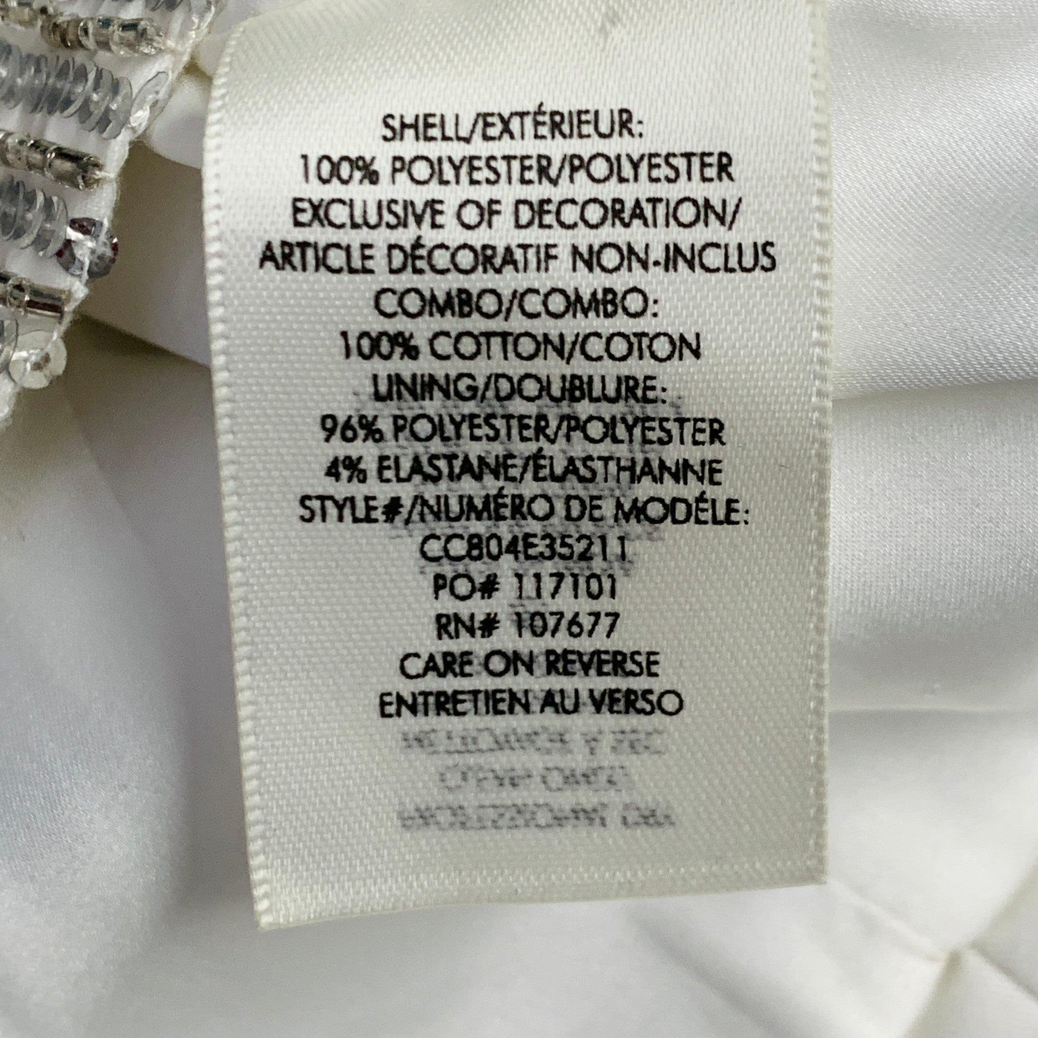 ALICE + OLIVIA Size S Silver Polyester Sequined Stripe Jacket Blazer en vente 1