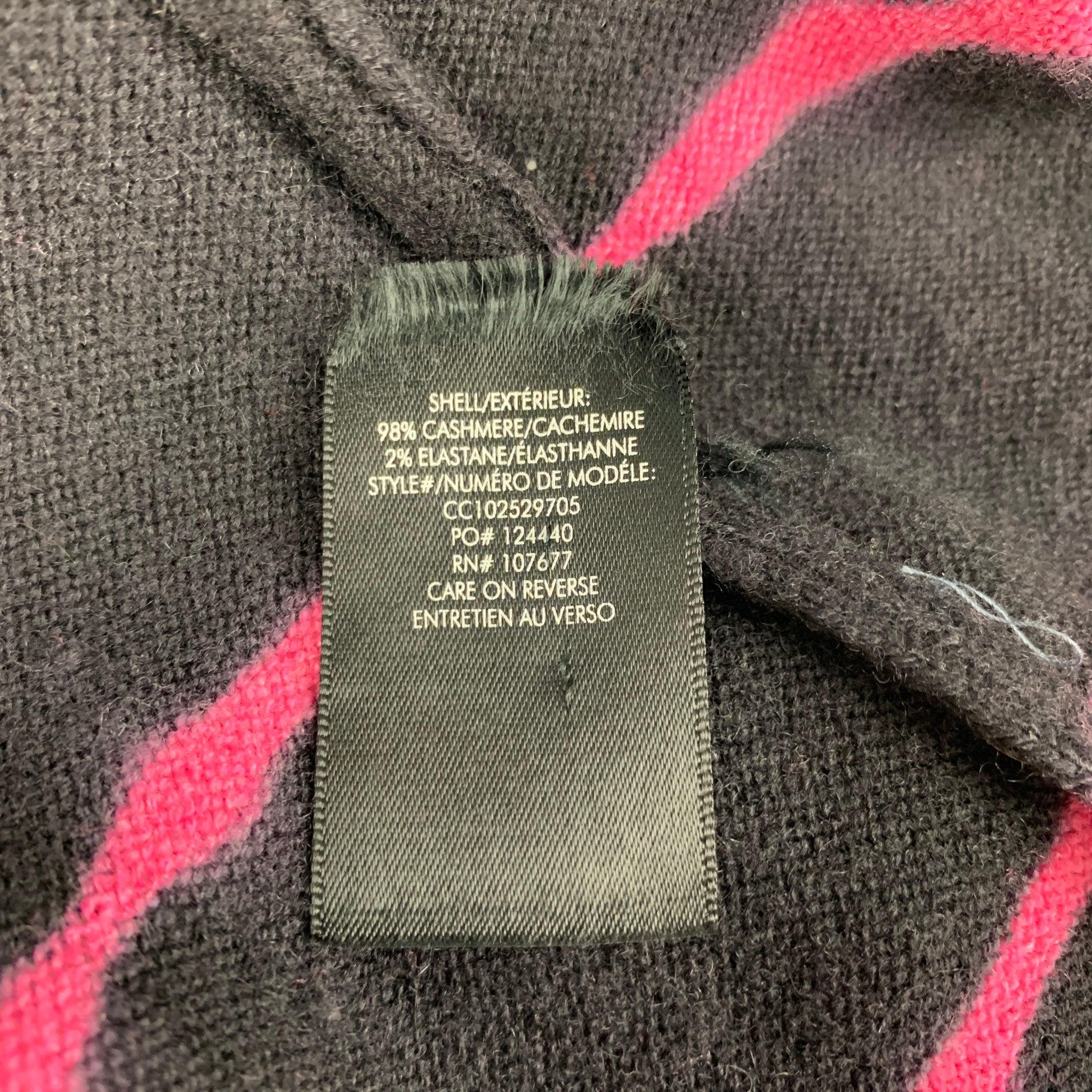 Women's ALICE + OLIVIA Size XS Black Fuchsia Cashmere Pullover For Sale