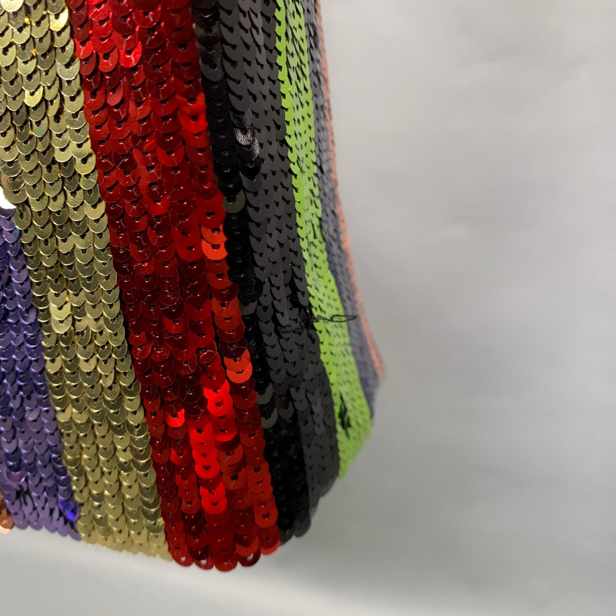 ALICE + OLIVIA Size XS Multi-Color Polyester Stripe Dress Pants In Good Condition In San Francisco, CA