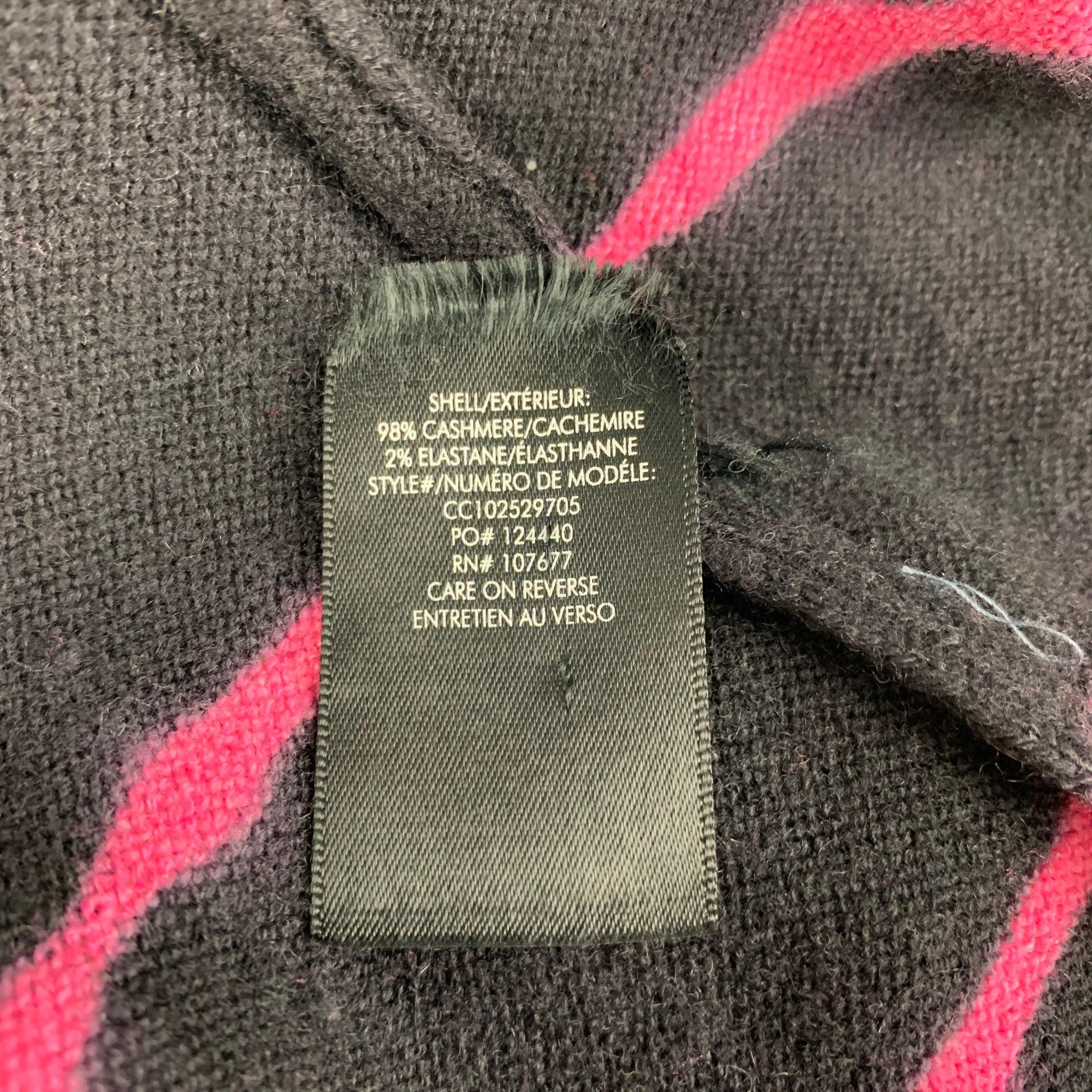 ALICE + OLIVIA Size XS/S Black Pink Cashmere Tie Dye Stretch Blend Pullover For Sale 1