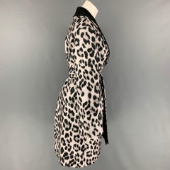 ALICE + OLIVIA Size XS/S Black White Animal Print Polyester Reversible Coat