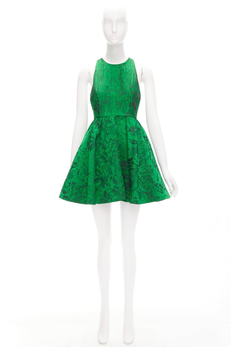 green emerald velvet dress Alice + Olivia Fifi Sequin Dress in Green Tea