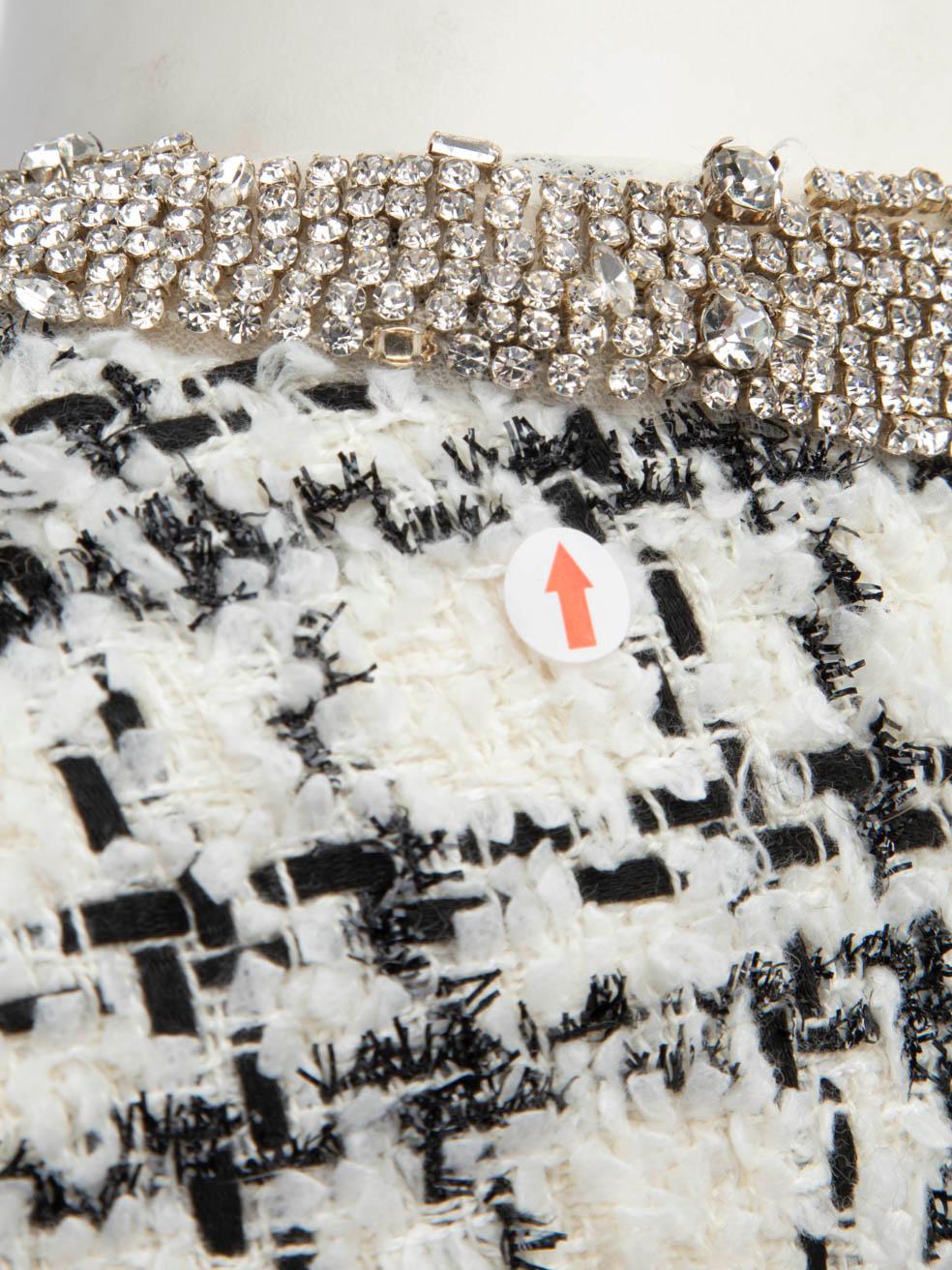 Alice + Olivia - Set cappotto e vestito in tweed con cristalli taglia S in vendita 4