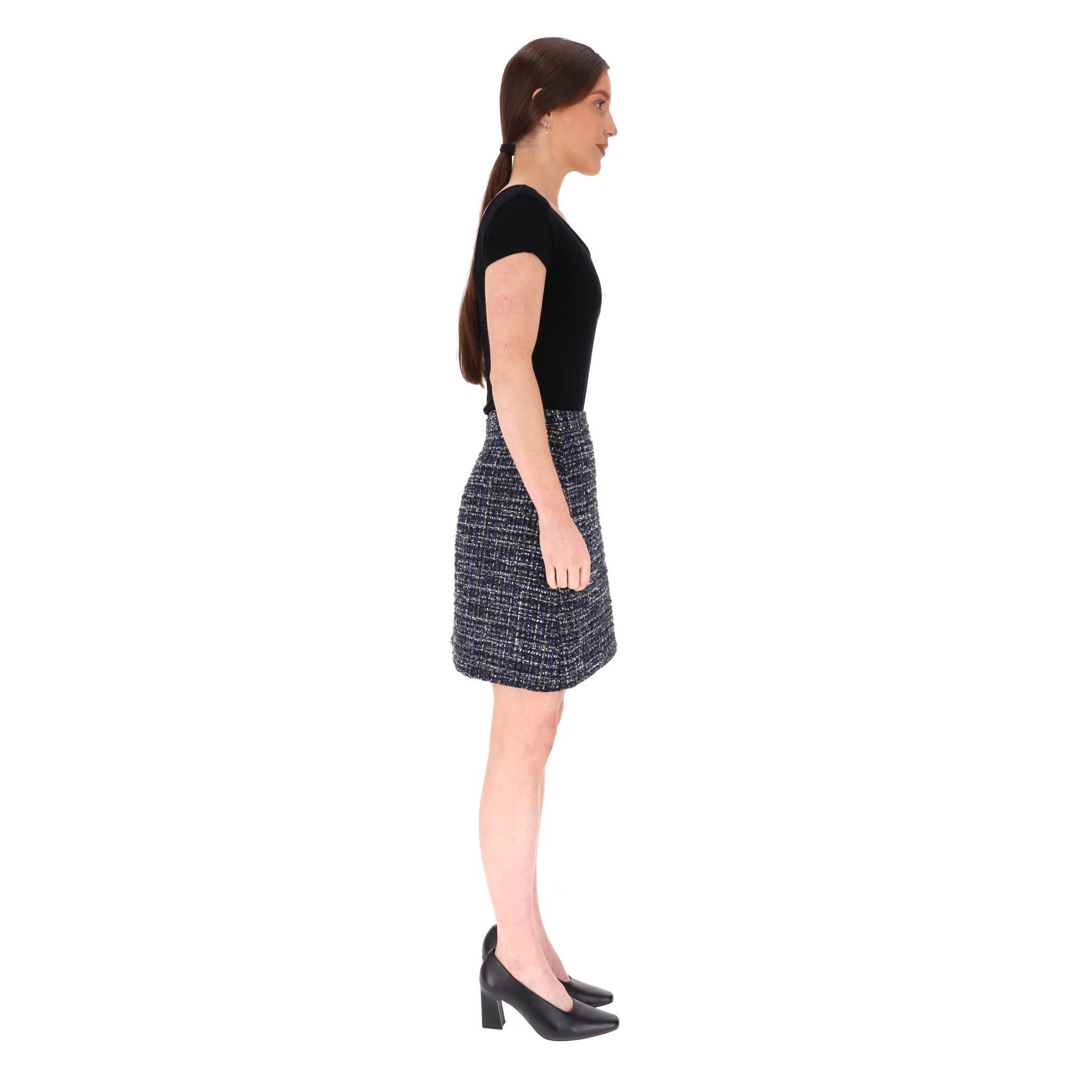 Black Alice + Olivia Tweed Skirt For Sale