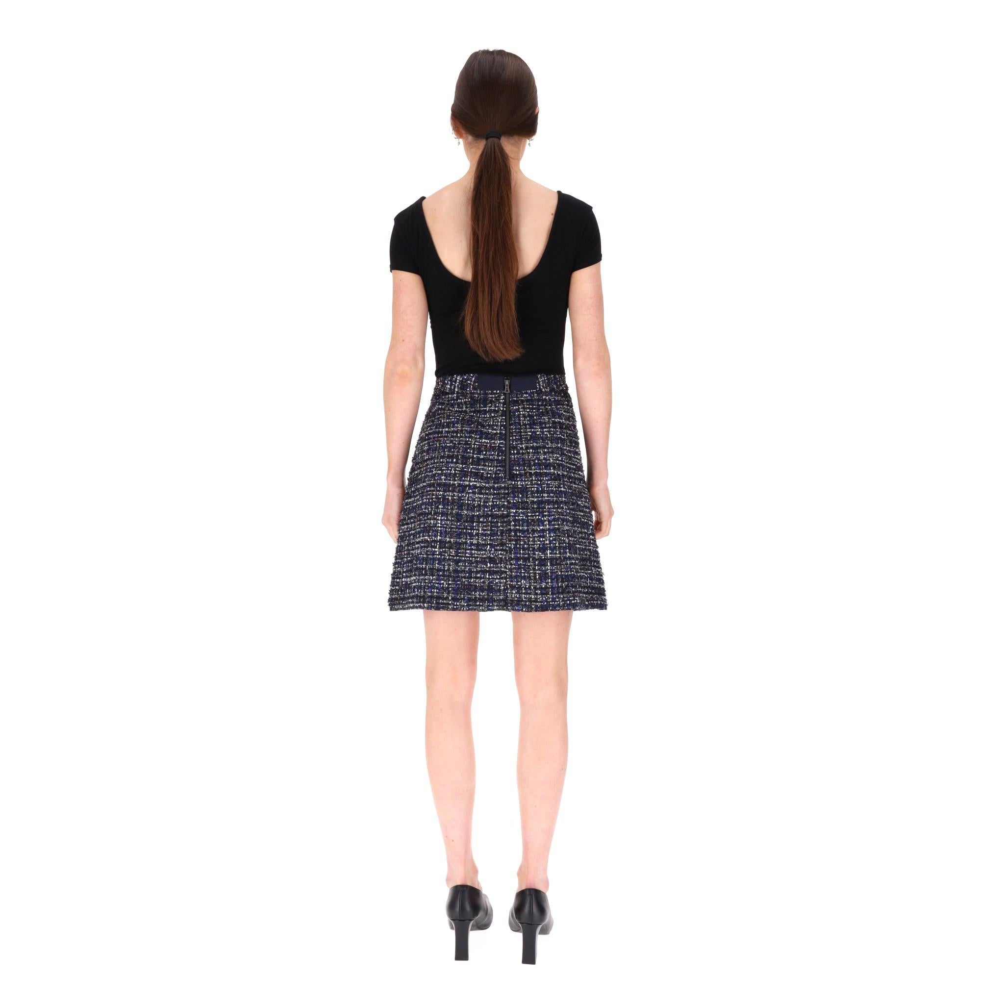 Alice + Olivia Tweed Skirt In Excellent Condition For Sale In London, GB