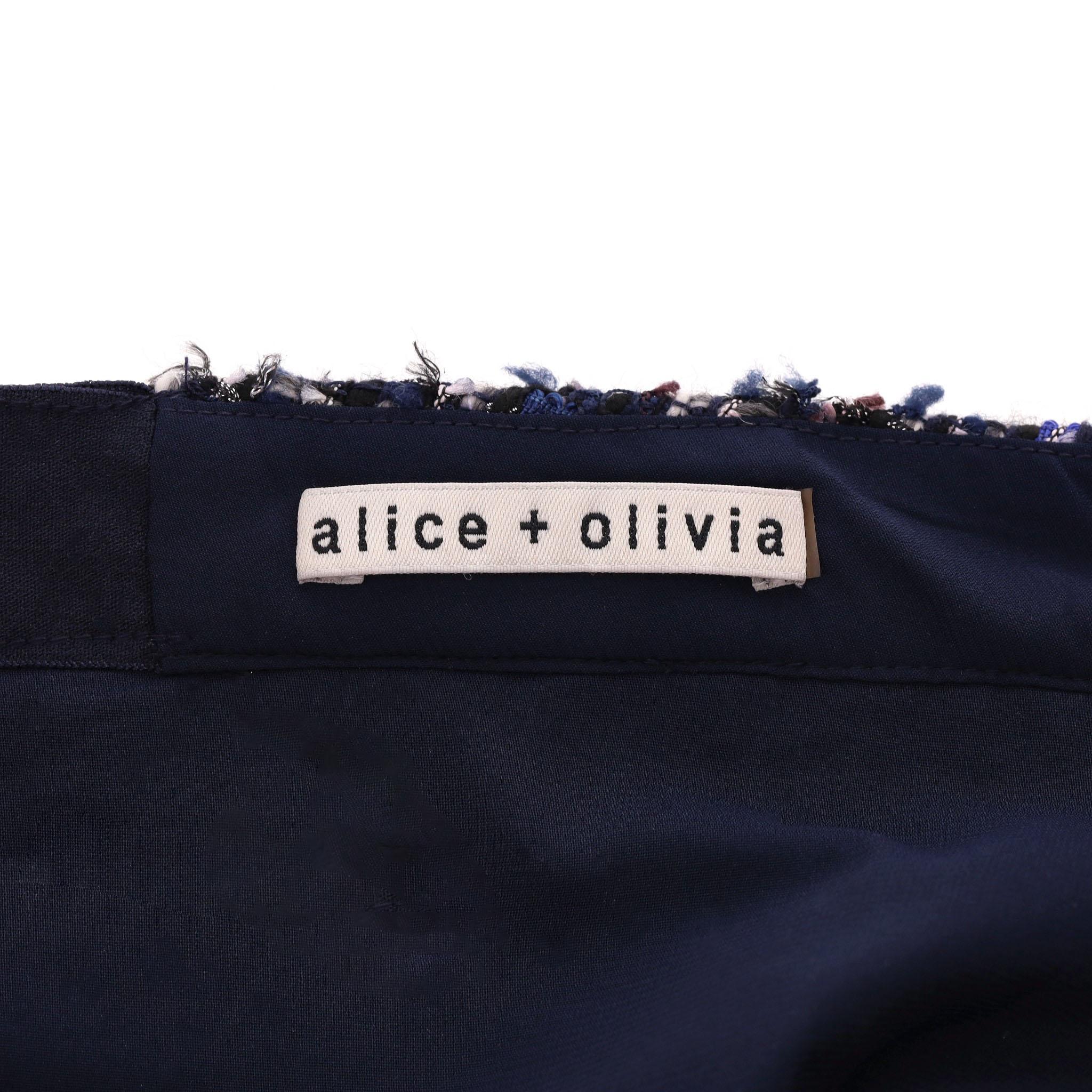 Alice + Olivia Tweed Skirt For Sale 1