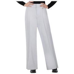 Alice + Olivia White High Rise Wide Leg Trousers Size L