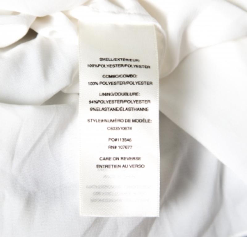 Robe de déesse Naomi + Olivia blanche à col plongeant S en vente 1