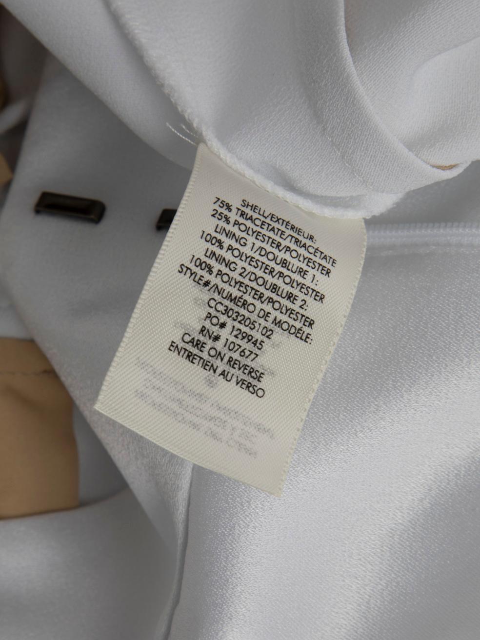 De las mujeres Alice + Olivia Pantalones blancos rectos con dobladillo dividido Talla XXS en venta
