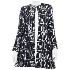 Alice + Olivia Women's White/Black Long Dress Coat