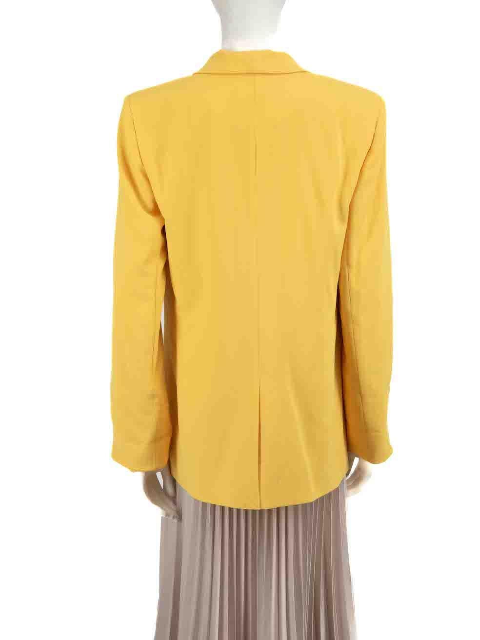 Alice + Olivia Yellow Tailored Single Breasted Blazer Size XL In New Condition For Sale In London, GB