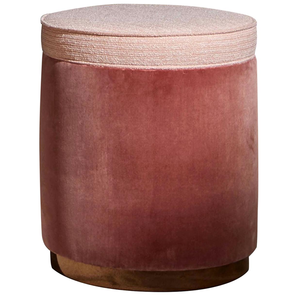 Alice Pouf with Copper Base For Sale