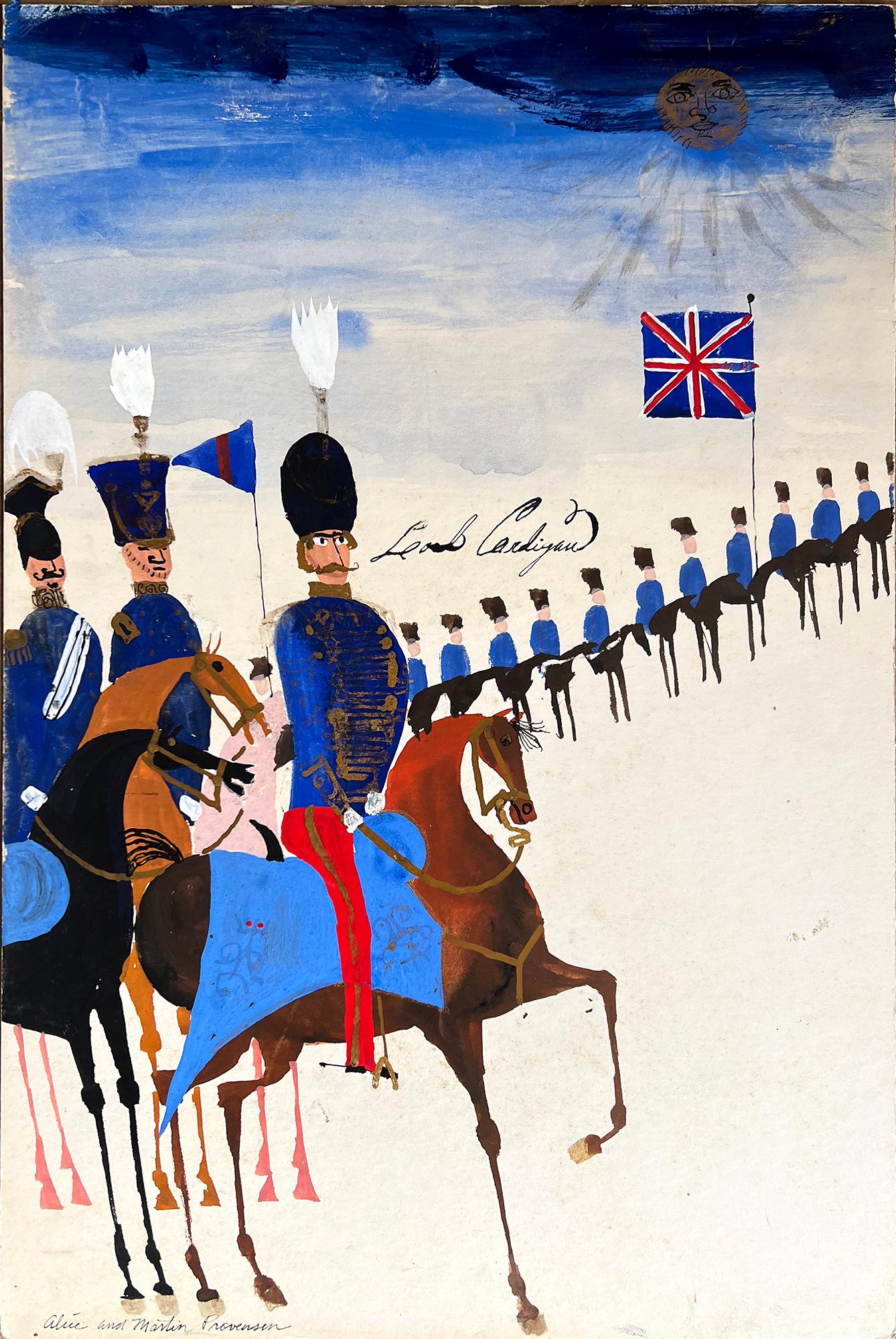 Alice Provensen  Figurative Painting - Lord Cardigan, Charge of the Light Brigade, British Army Military Officer