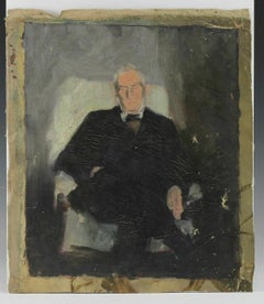 Alice Righter Edmiston Oil on Canvas Portrait Seated Man