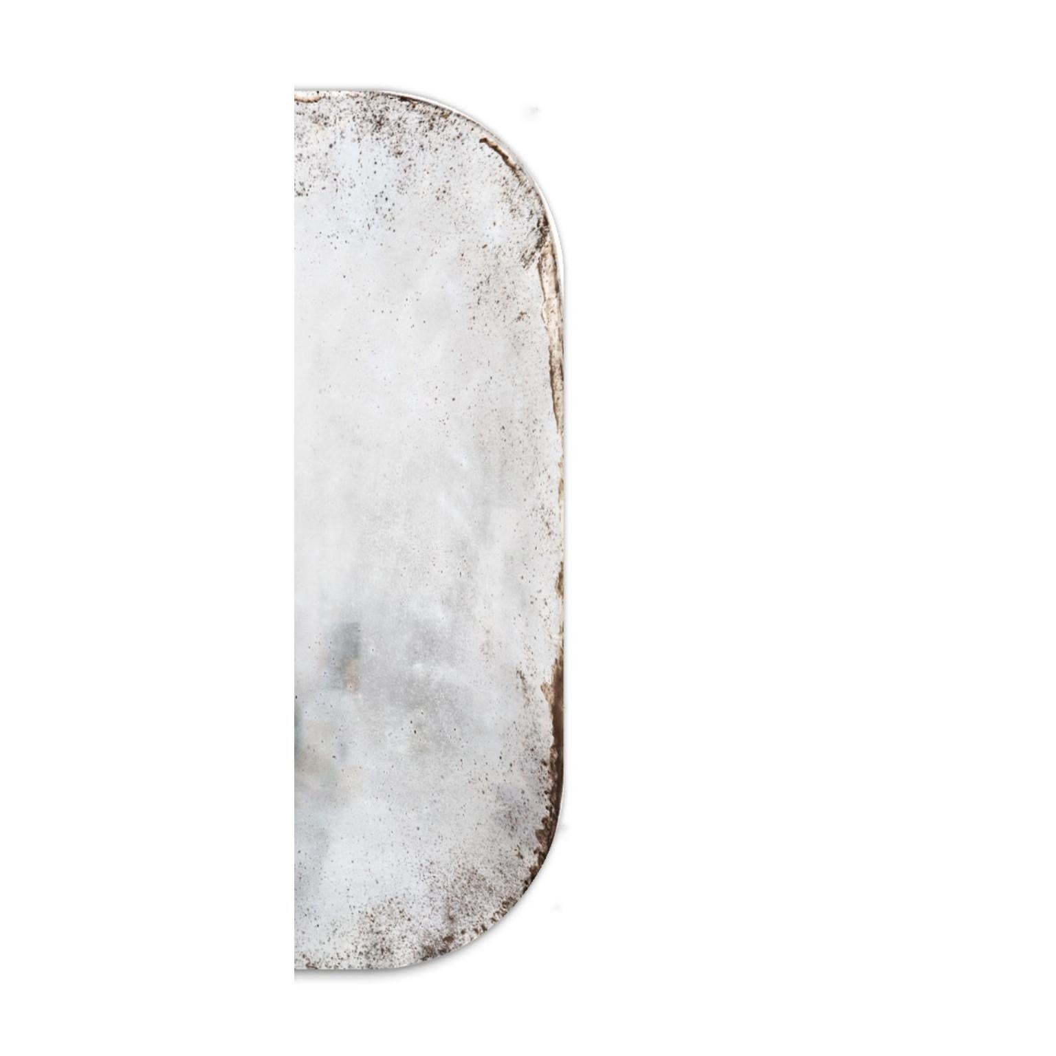 Italian Alice Rounded Corners Wall Mirror by Slow Design For Sale