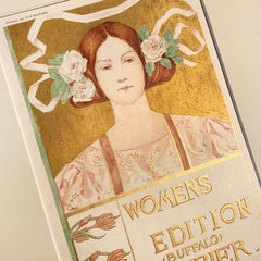 Women's Edition Buffalo Courier by Alice Russell Glenny, Art Nouveau lithograph